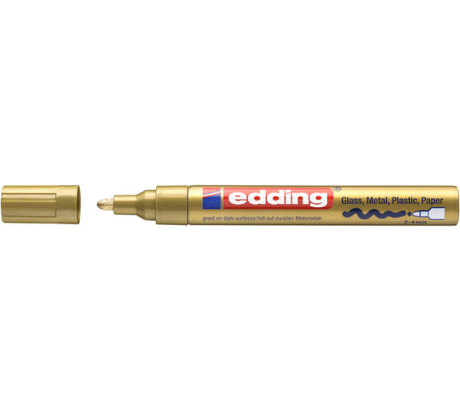 Paintmarker edding 750 op oliebasis 2-4mm creatief goud