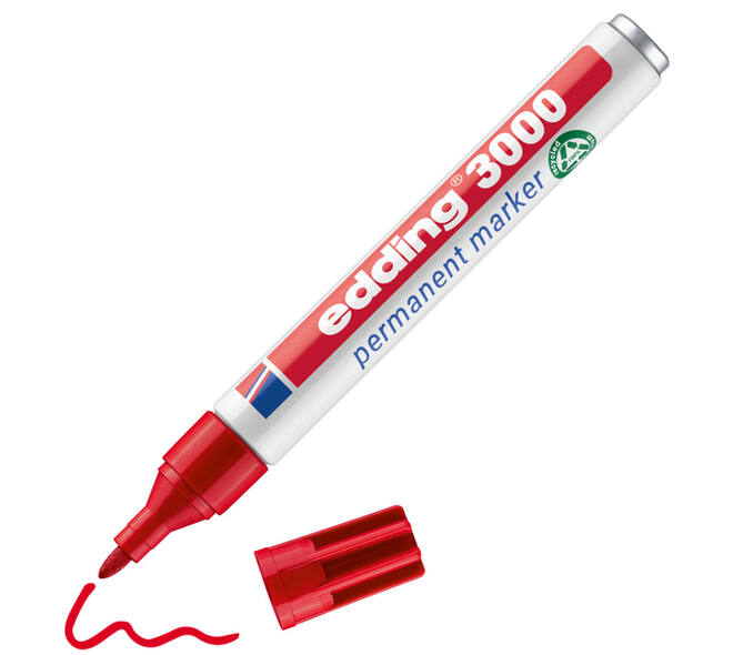 Viltstift edding 3000 creatief rond 1.5-3mm assorti blister à 4 stuks