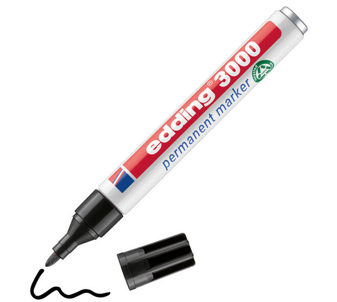 Viltstift edding 3000 creatief rond 1.5-3mm assorti blister à 4 stuks