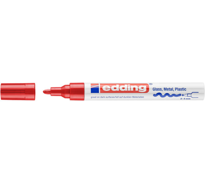 Paintmarker edding 750 op oliebasis 2-4mm creatief rood