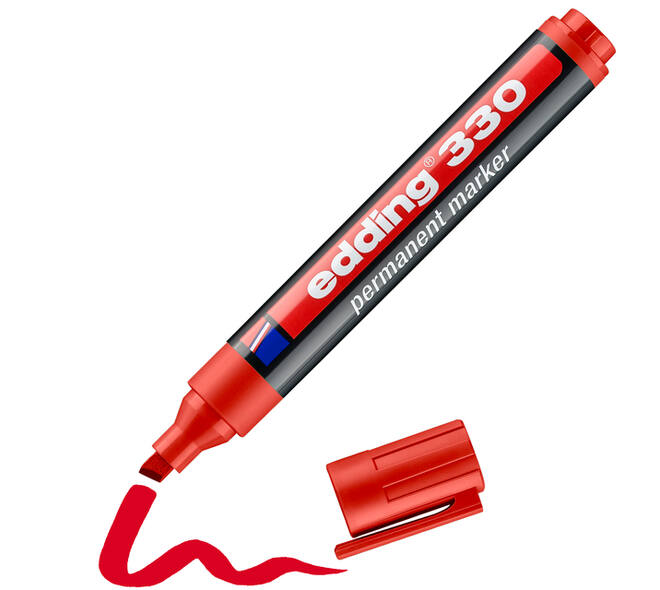 Viltstift edding 330 schuin 1.5-5mm rood