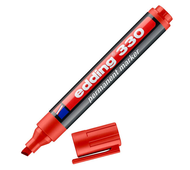 Viltstift edding 330 schuin 1.5-5mm rood