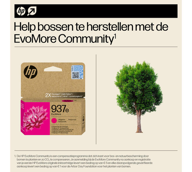 Inktcartridge HP 4S6W7NE 937E Evomore rood