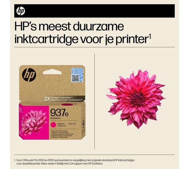 Inktcartridge HP 4S6W7NE 937E Evomore rood
