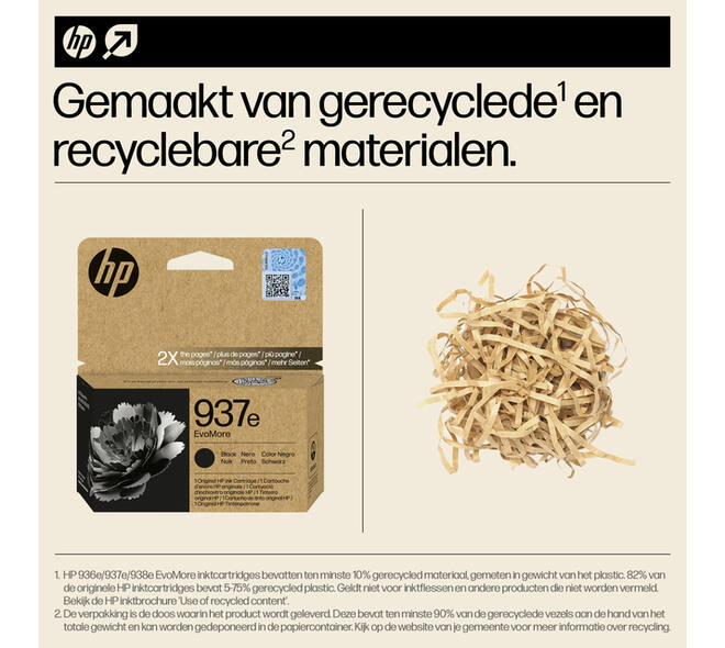 Inktcartridge HP 4S6W9NE 937E Evomore zwart