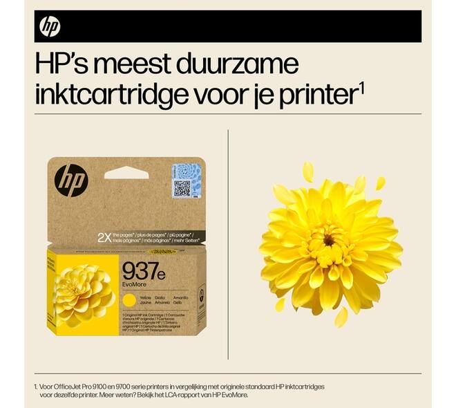 Inktcartridge HP 4S6W8NE 937E Evomore geel