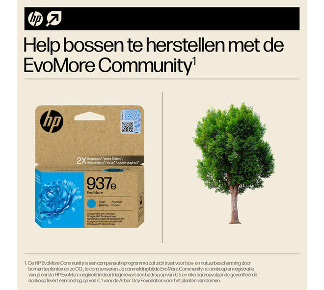 Inktcartridge HP 4S6W6NE 937E Evomore blauw