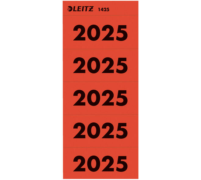 Rugetiket Leitz 2025 rood 100 stuks