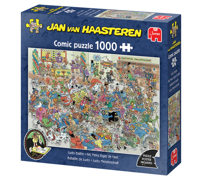 Puzzel Jan van Haasteren NK Mens Erger Je Niet 1000 stukjes