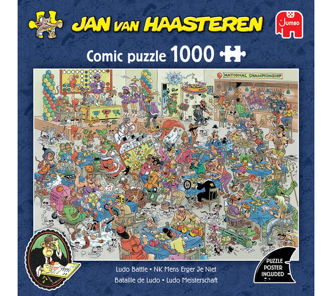Puzzel Jan van Haasteren NK Mens Erger Je Niet 1000 stukjes