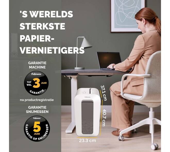 Papiervernietiger Fellowes Powershred LX65 snippers 4x40mm wit