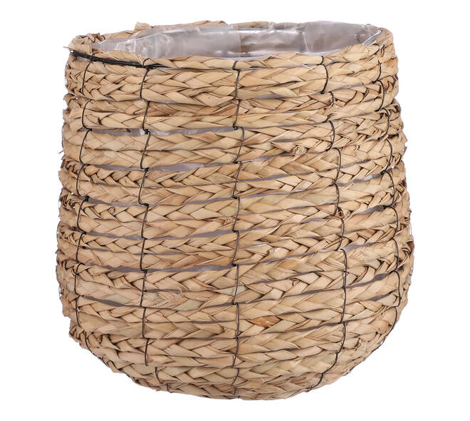 Plantenmand Mica Avalon zeegras rond 31x30cm lichtbruin