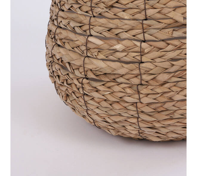 Plantenmand Mica Avalon zeegras rond 31x30cm lichtbruin