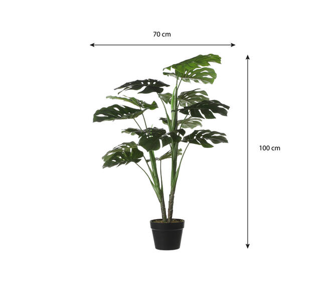 Kunstplant Mica Monstera in plastic pot 100x70cm
