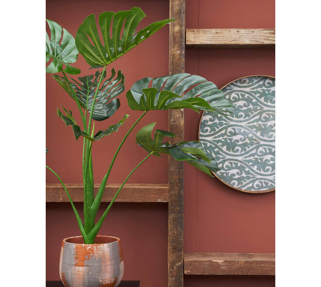 Kunstplant Mica Monstera in plastic pot 100x70cm