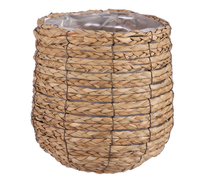 Plantenmand Mica Avalon zeegras rond 26x26cm lichtbruin
