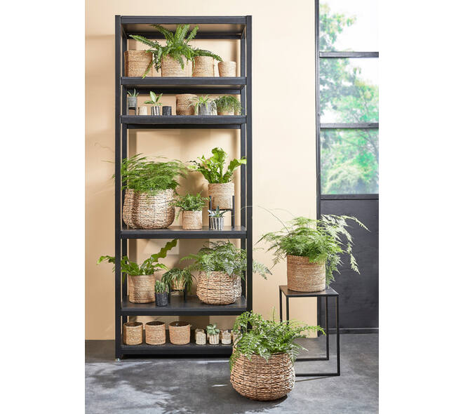 Plantenmand Mica Avalon zeegras rond 26x26cm lichtbruin