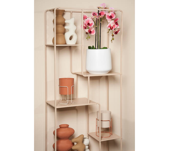 Kunstplant Mica Phalaenopsis orchideeën roze in plastic pot 79x51cm