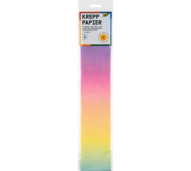 Crêpepapier Folia 50x250cm 10vel 1650 regenboog