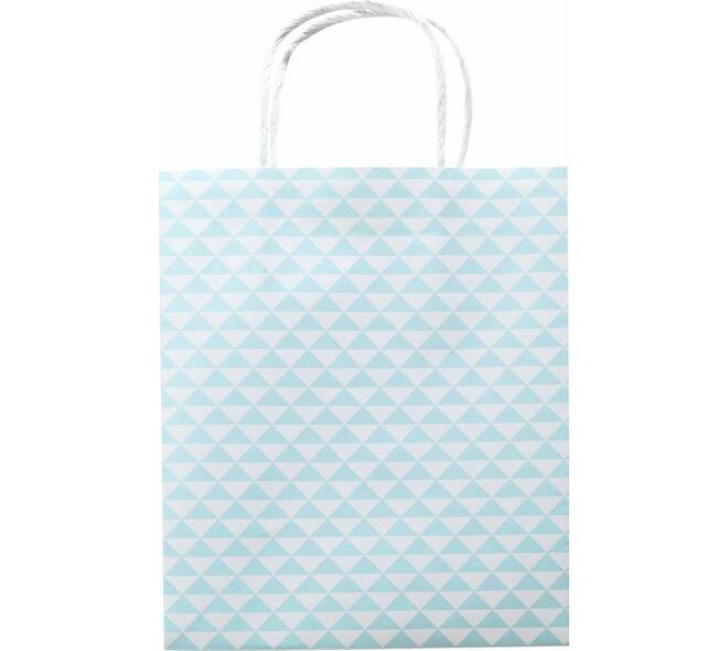 Tas met handvat Folia kraftpapier 115gr 18x21x8cm wit set à 3 dessins