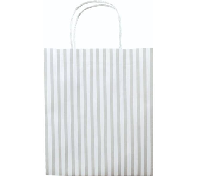 Tas met handvat Folia kraftpapier 115gr 18x21x8cm wit set à 3 dessins