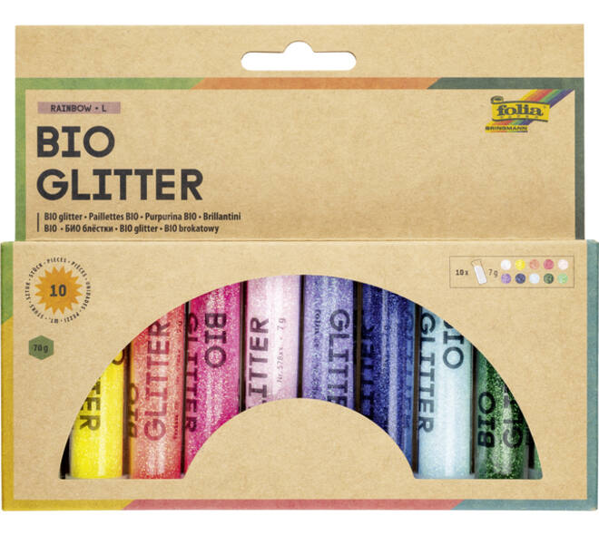 Glitterpoeder Bio Folia Rainbow 7gr 10 kleuren