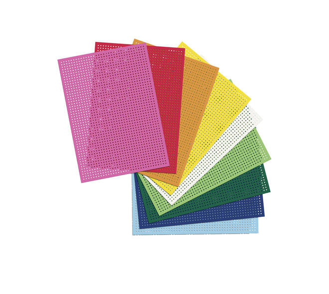 Borduurkaarten Folia 17.5 x x24.5cm 300gr 10 vel assorti