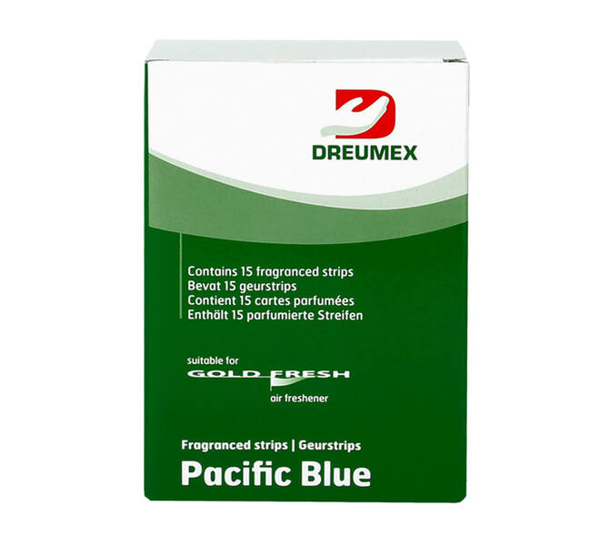Luchtverfrisser Dreumex Gold Fresh Pacific Blue 15 strips