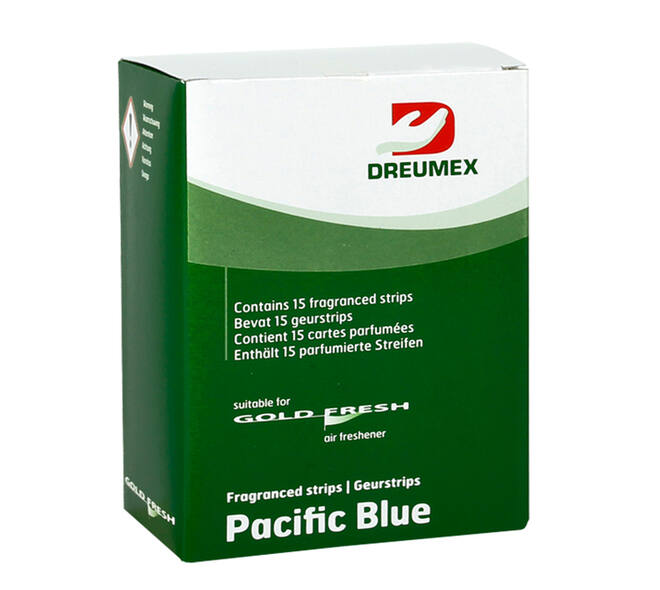 Luchtverfrisser Dreumex Gold Fresh Pacific Blue 15 strips