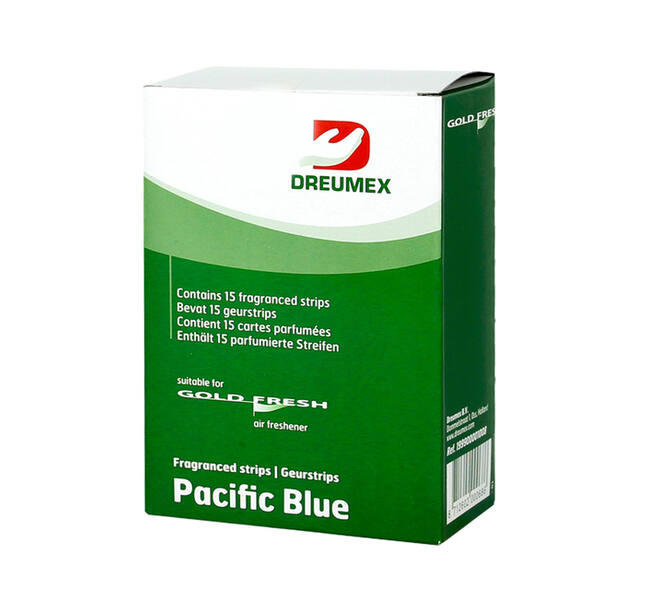 Luchtverfrisser Dreumex Gold Fresh Pacific Blue 15 strips