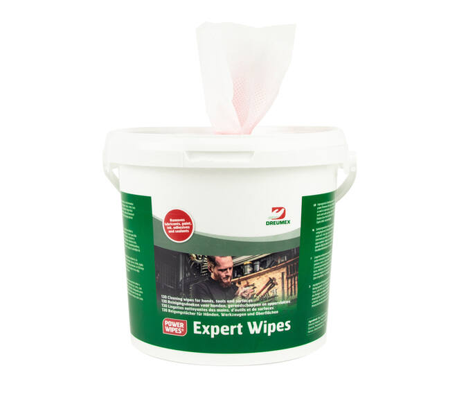 Reinigingsdoek Dreumex Expert Wipes emmer 130 stuks wit