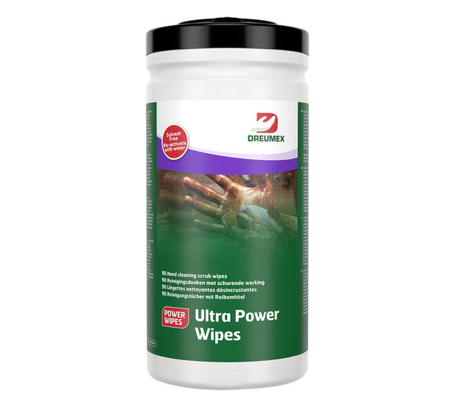 Reinigingsdoek Dreumex Ultra Power Wipes bus 90 stuks wit