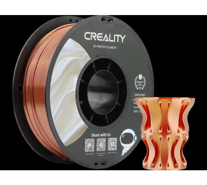 3D Filament Creality PLA 1.75mm Silk rood koper 1kg