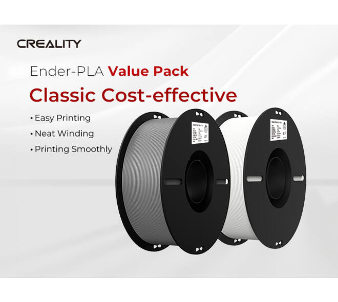 3D Filament Creality PLA 1.75mm wit + grijs 1kg