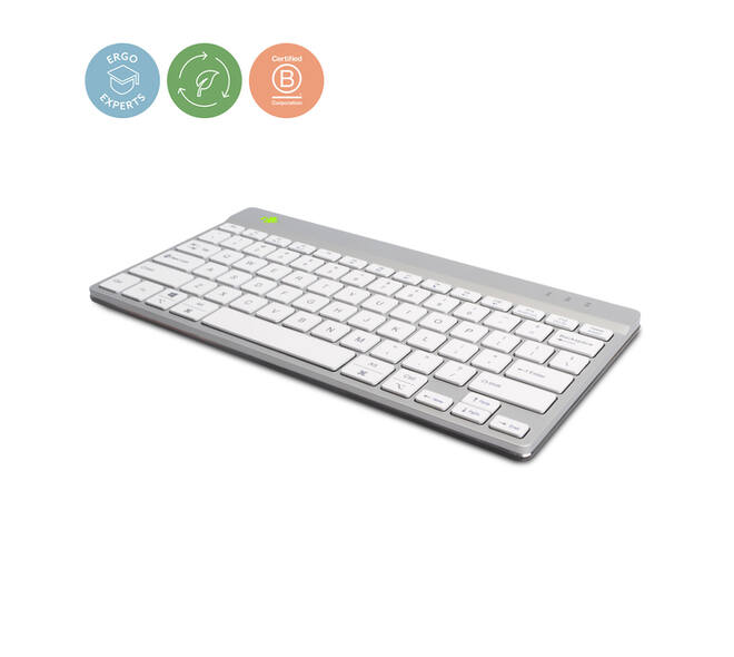 Toetsenbord R-Go Ergonomisch Compact Break draadloos QWERTY wit