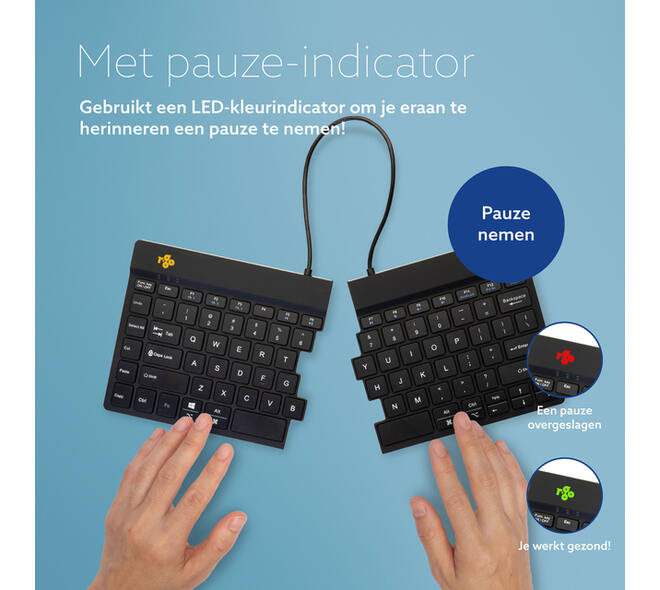 Toetsenbord R-Go Split Break QWERTY WL zwart