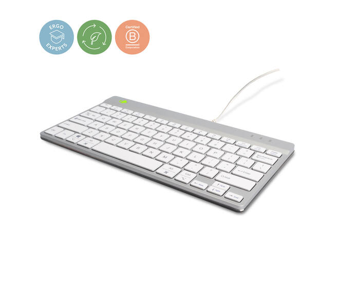 Toetsenbord R-Go Ergonomisch Compact Break bedraad QWERTY wit