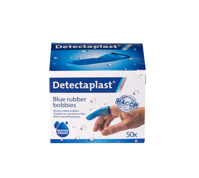 Vingerlingen Detectaplast rubber blauw 50 stuks