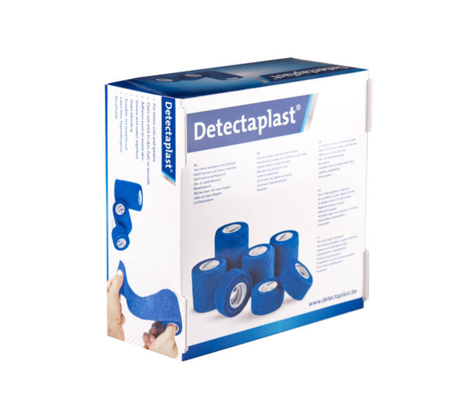 Cohesief verband blauw Detectaplast assorti 7 stuks