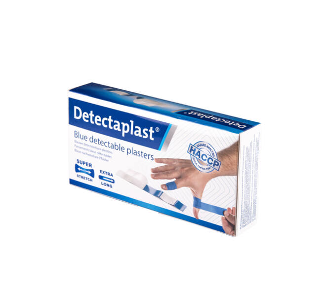 Elastische blauwe textielpleister Detectaplast 180x20mm 100 stuks