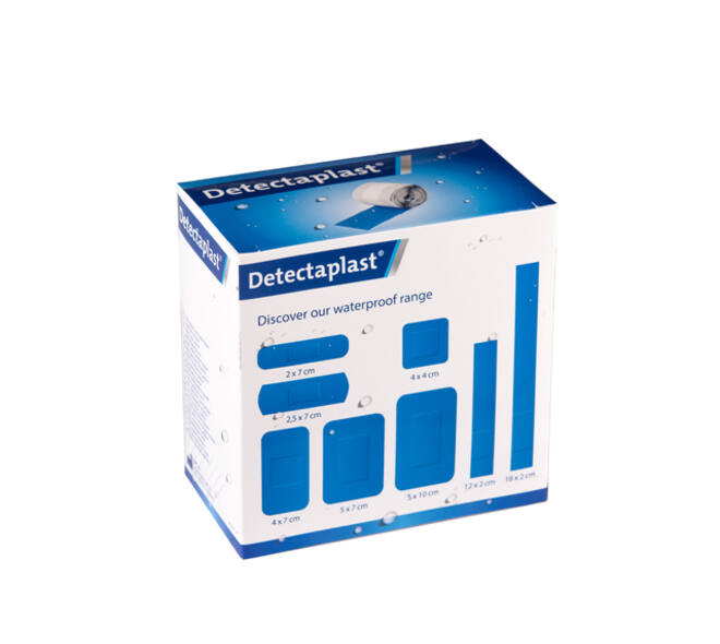 Waterafstotende blauwe pleister Detectaplast 6cmx5m