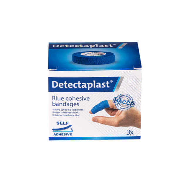 Snelpleister blauw Detectaplast 2,5cmx4,5m 3 stuks