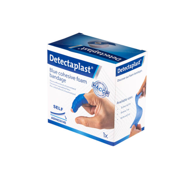 Foamverband blauw Detectaplast 6cmx4,5m