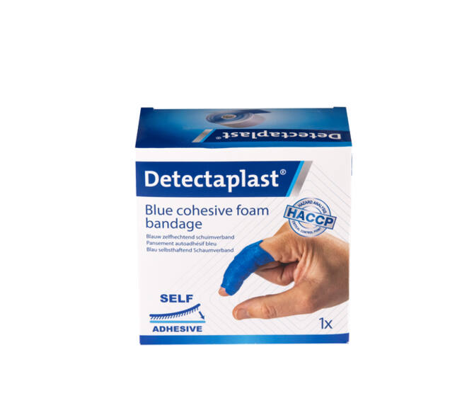 Foamverband blauw Detectaplast 6cmx4,5m