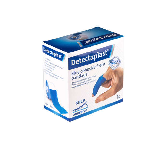 Foamverband blauw Detectaplast 6cmx4,5m