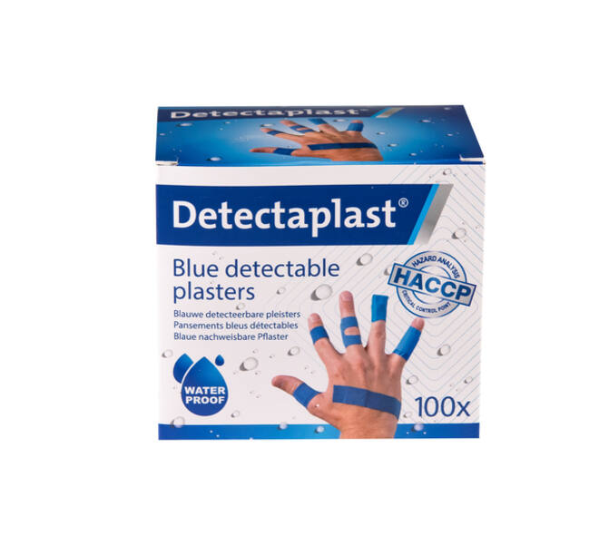 Waterafstotende blauwe pleister Detectaplast assorti 100 stuks