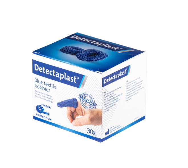 Vingerlingen Detectaplast textiel blauw 30 stuks