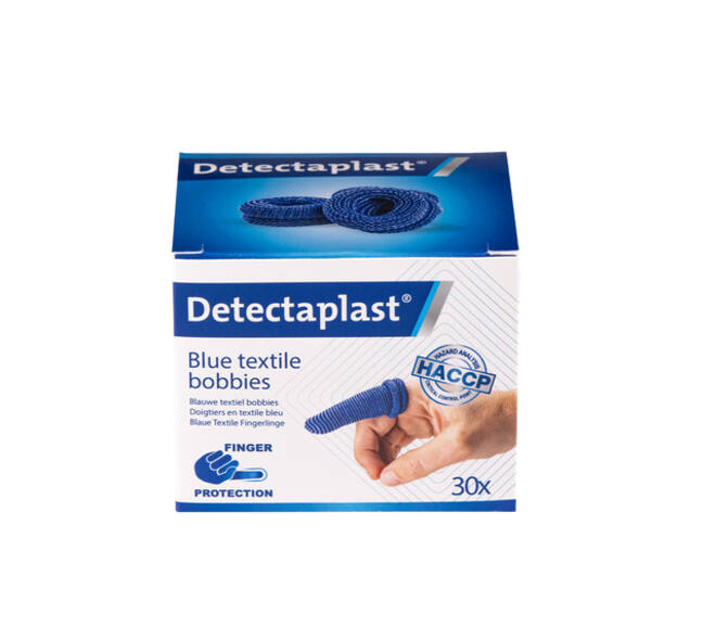 Vingerlingen Detectaplast textiel blauw 30 stuks