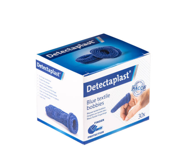 Vingerlingen Detectaplast textiel blauw 30 stuks