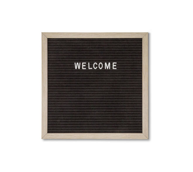 Letterbord IEZZY 30x30cm naturel hout